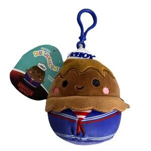 Squishmallows Netflix Stranger Things Chocolate Pudding Clip Bag Charm Plush New
